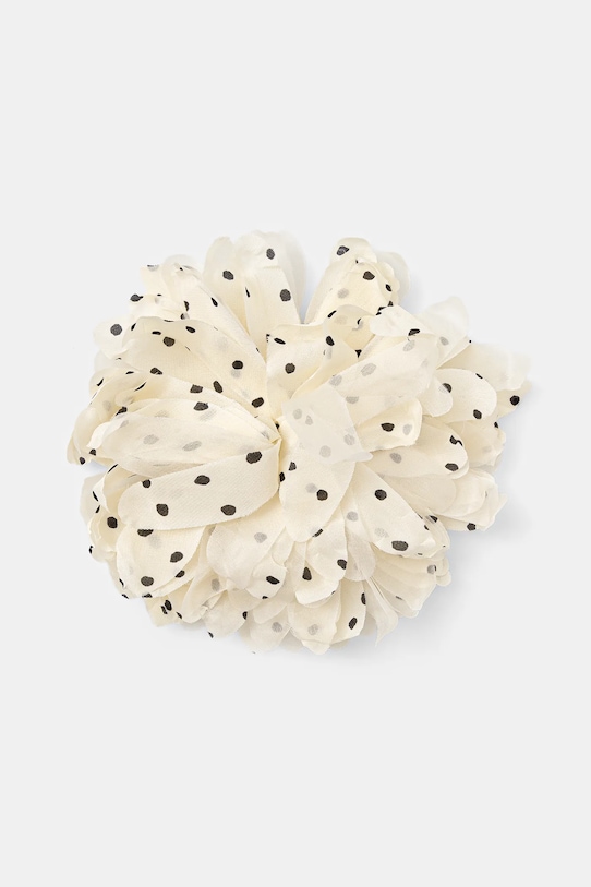 Luisa Spagnoli broszka z dodatkiem jedwabiu Nereto beżowy 543166