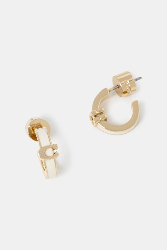 Coach kolczyki beżowy 37560726GLD100