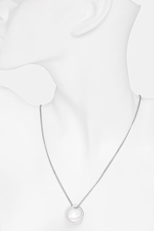 Akcesoria MM6 Maison Margiela naszyjnik i pierścionek z mosiądzu damskie SM6UU0094.P8859.951 srebrny