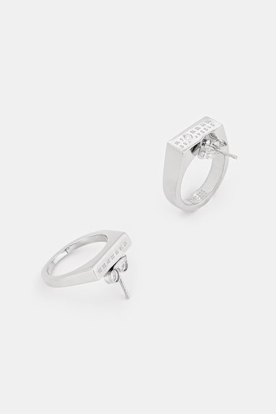 MM6 Maison Margiela kolczyki cyrkonia srebrny SM6VG0102.P8859.951