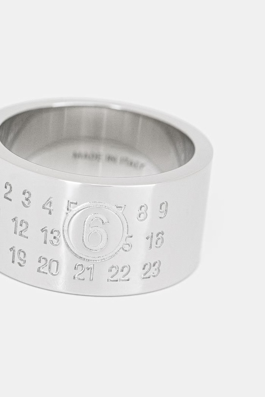 MM6 Maison Margiela pierścionek damski mosiężny SM7UQ0107.P8601.951 srebrny SS26
