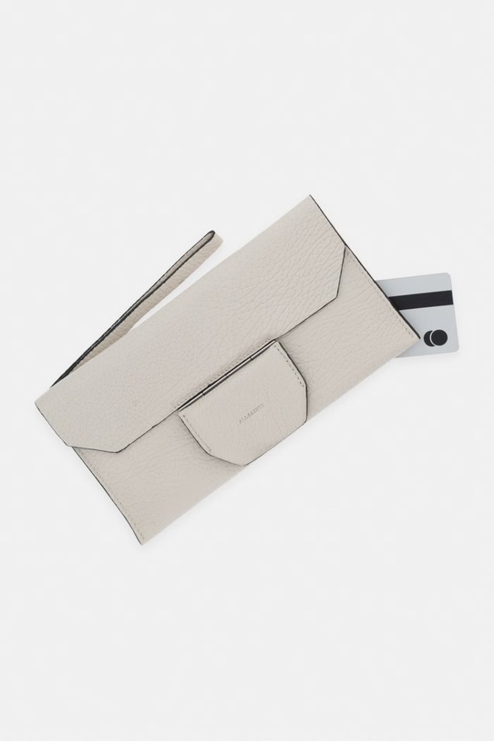 Akcesoria AllSaints kopertówka damska skórzana URSA W101XE beżowy