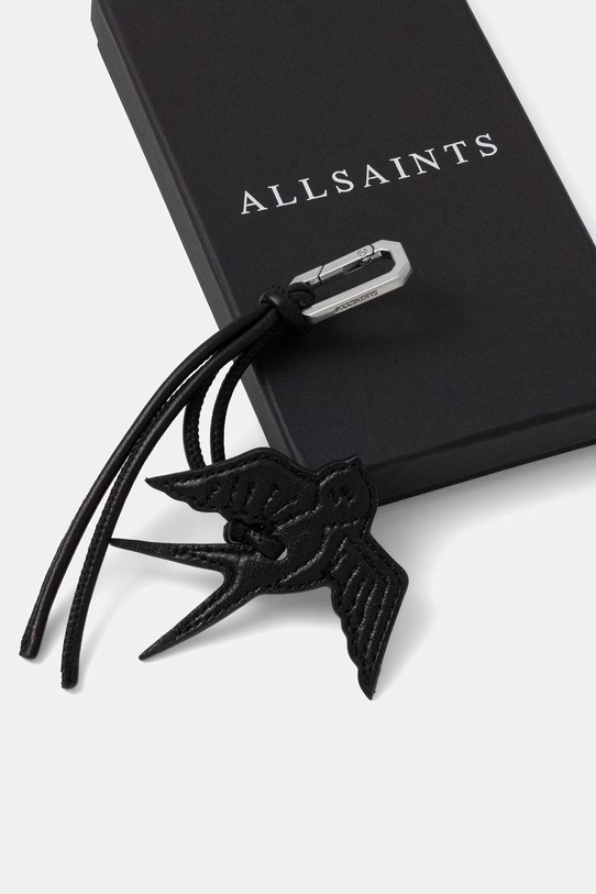 Akcesoria AllSaints brelok skórzany SWALLOW W127XE czarny