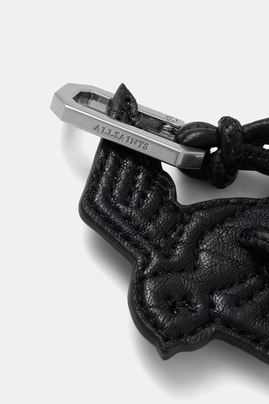AllSaints brelok skórzany DRIP W128XE czarny SS26