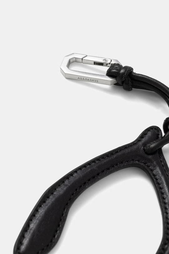 AllSaints brelok skórzany WISHBONE W129XE czarny SS26