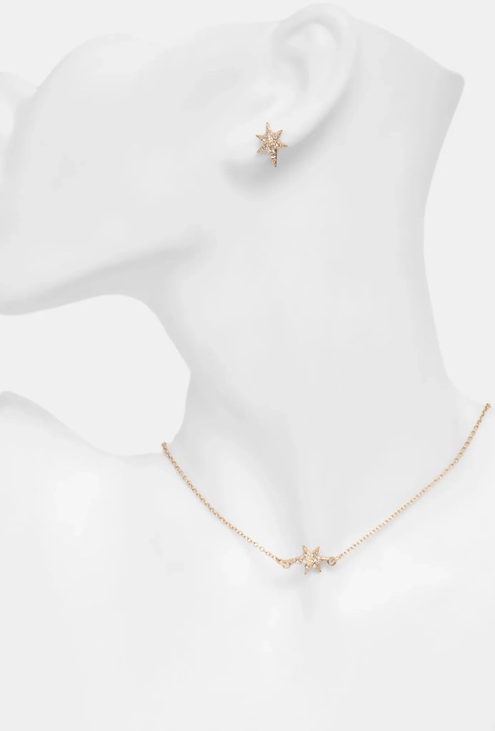 AllSaints naszyjnik i kolczyki złoty 37549278CB222