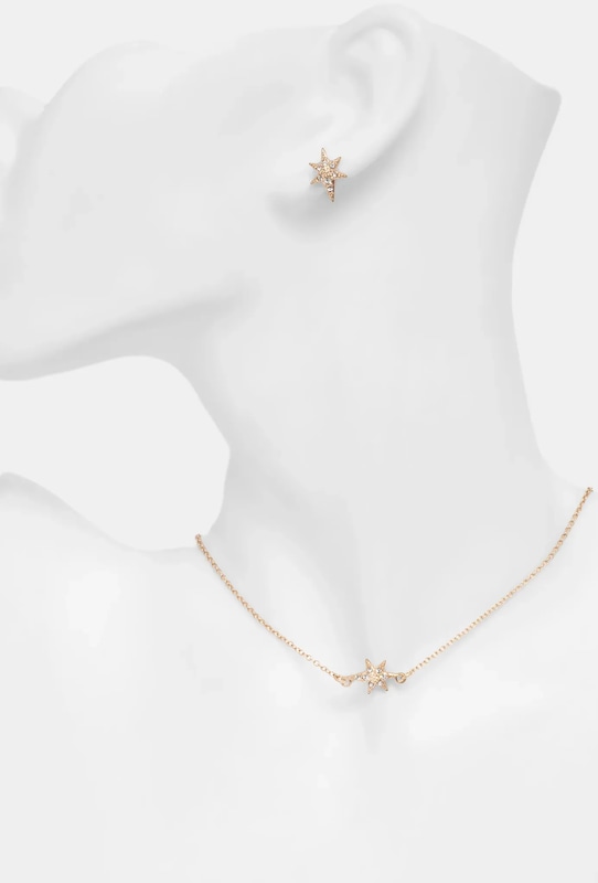 AllSaints naszyjnik i kolczyki złoty 37549278CB222