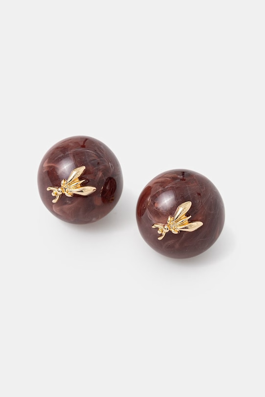 Patrizia Pepe kolczyki damskie bordowy 2J2605.M096