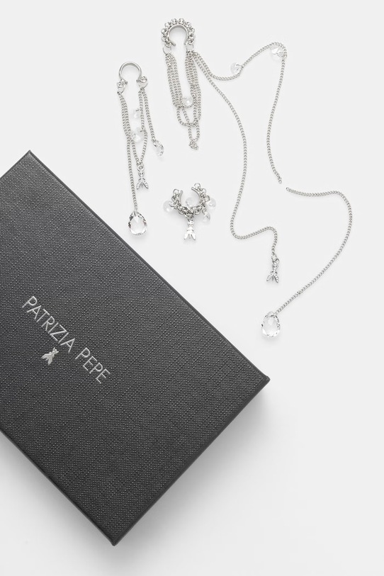 Akcesoria Patrizia Pepe nausznica damska 3-pack 2J2618.M093 srebrny