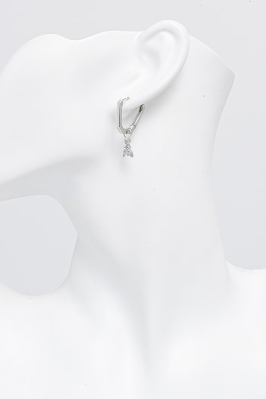 Akcesoria Patrizia Pepe kolczyki damskie metalowe z cyrkonią 2J2640.M085 srebrny