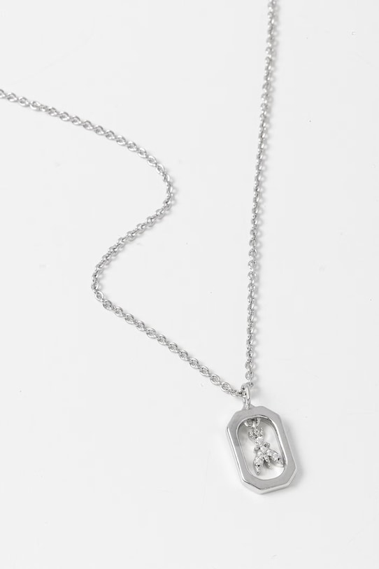 Akcesoria Patrizia Pepe naszyjnik z zawieszką damski metalowy z cyrkonią 2J2641.M085 srebrny