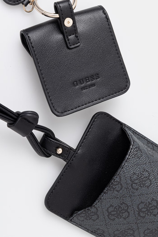 Akcesoria Guess zestaw pokrowców na etui i na słuchawki damskie z imitacji skóry PW7563.P6226 szary