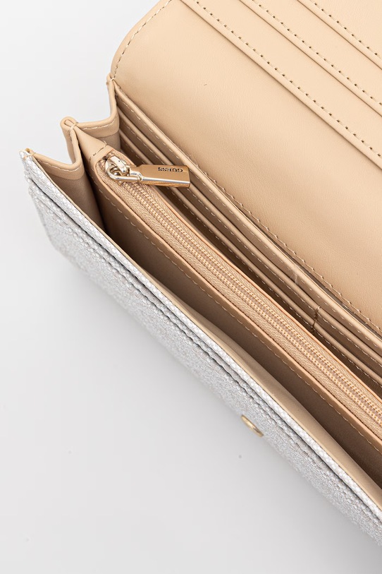 Doplnky Guess peňaženka dámska z imitácie kože LAUREL SWSG74.59155 béžová