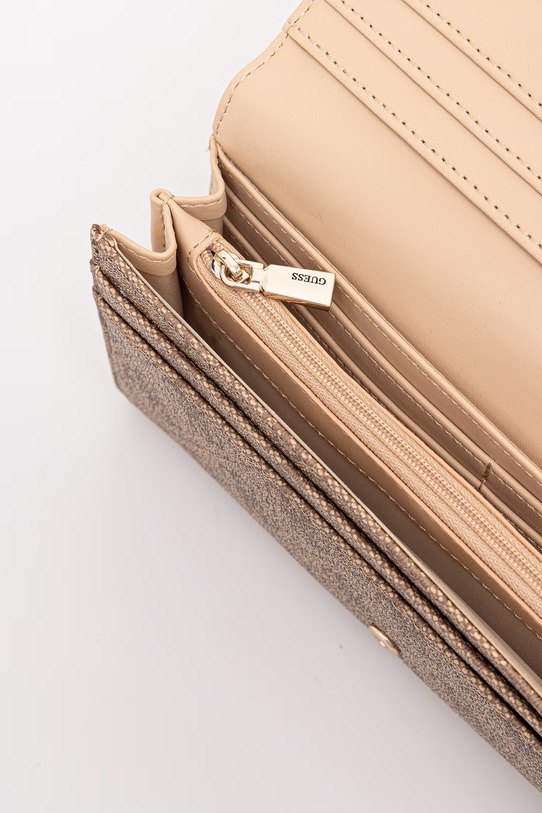 Doplnky Guess peňaženka dámska z imitácie kože LAUREL SWSG74.59155 béžová