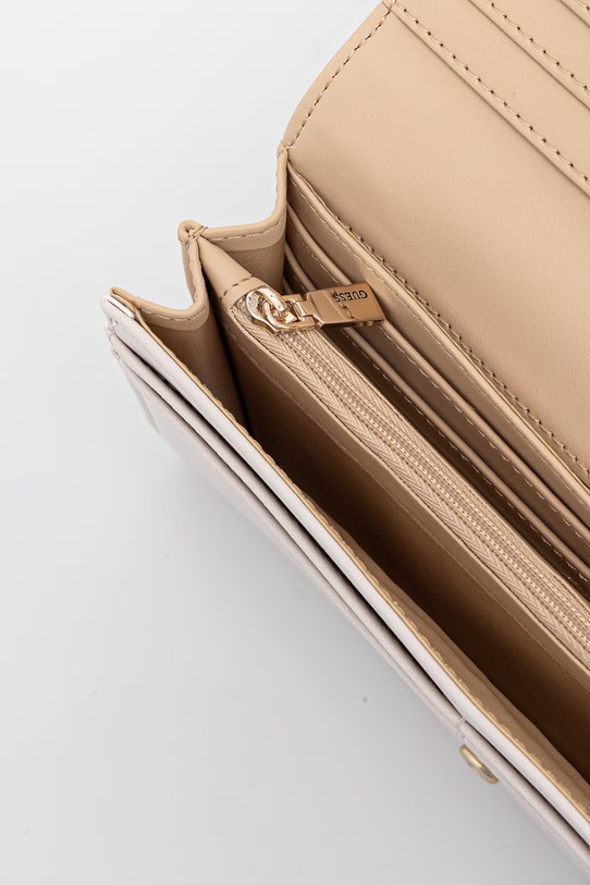 Akcesoria Guess portfel damski JANIE SWVG99.10155 beżowy