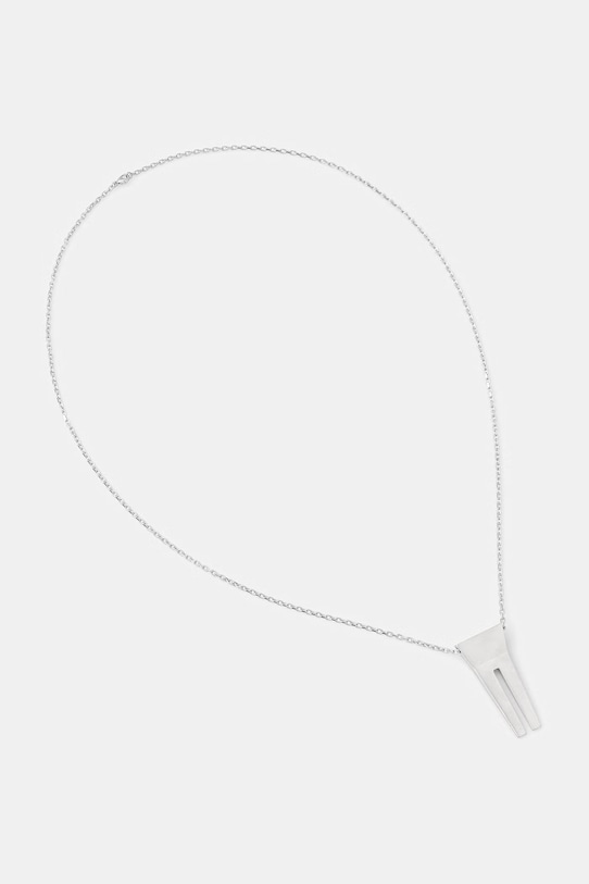 Rick Owens DRKSHDW Open Trunk naszyjnik męski srebrny RJ0000024.MMT