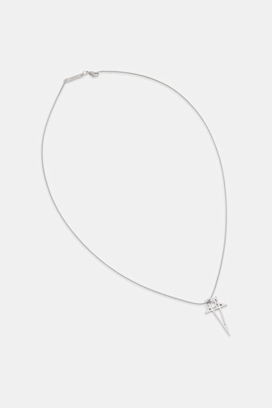 Rick Owens DRKSHDW naszyjnik Pentagram srebrny RJ0000066.MMT