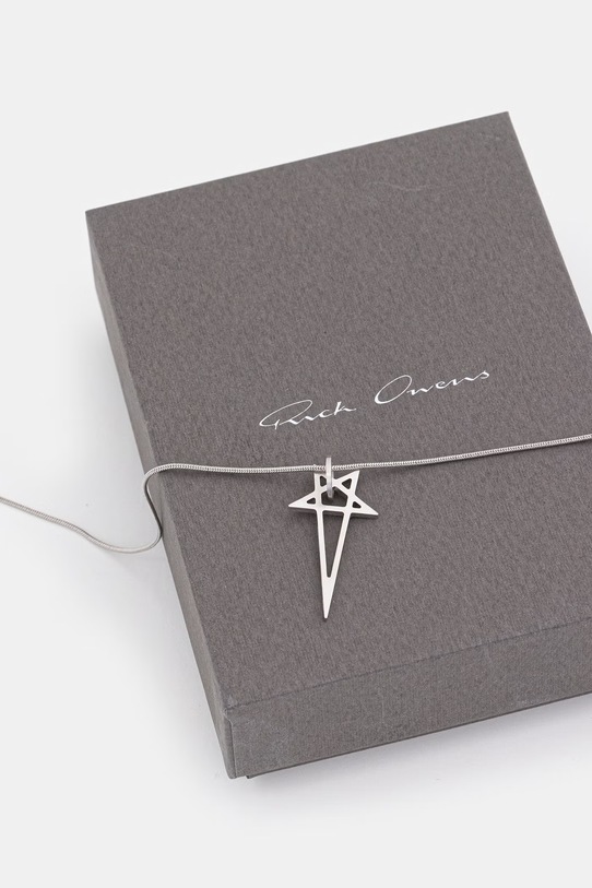 Rick Owens DRKSHDW naszyjnik Pentagram srebrny RJ0000066.MMT
