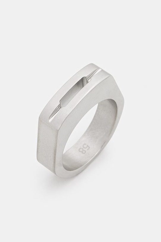 Rick Owens DRKSHDW Grill Hollywood pierścionek damski srebrny RJ0000126.MMT