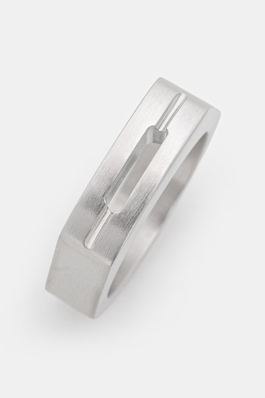 Rick Owens DRKSHDW Grill Hollywood pierścionek damski RJ0000126.MMT srebrny SS26