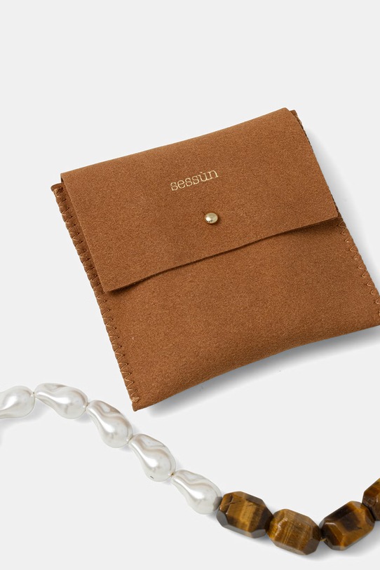 Akcesoria Sessun naszyjnik 25604008 brązowy