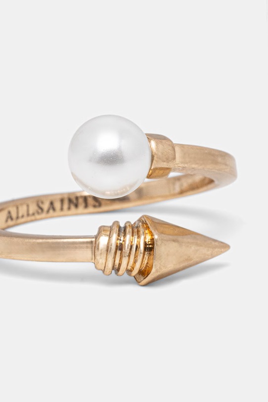 AllSaints pierścionek damski metalowy 37568577BRS126 złoty SS26