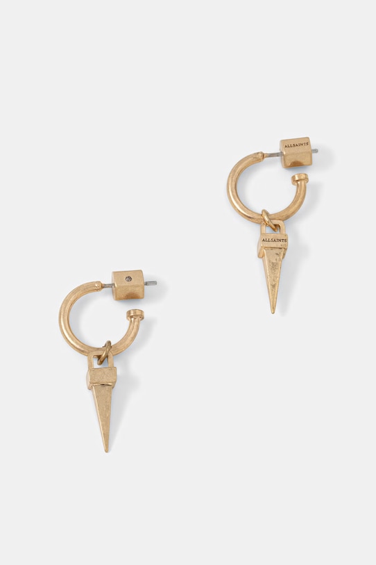 AllSaints kolczyki damskie metalowe złoty 37568584BRS711