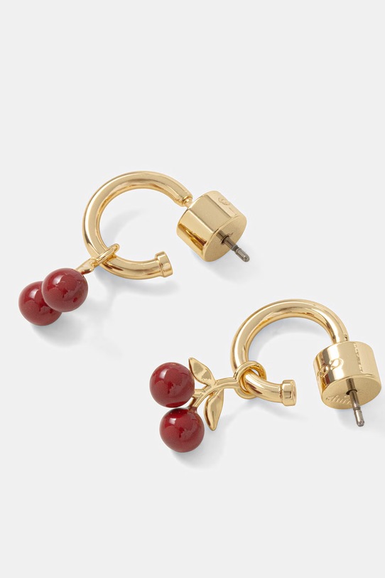 Coach kolczyki damskie metalowe 37571171GLD600 czerwony SS26