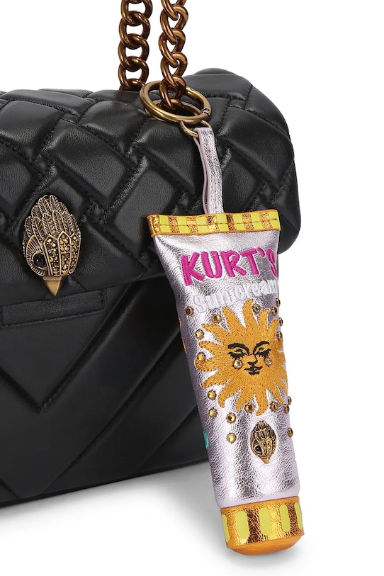 Kurt Geiger London brelok damski skórzany Sunscren Charm różowy 5574295999