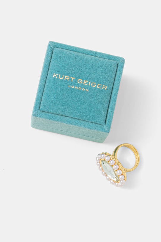 Akcesoria Kurt Geiger London pierścionek damski metalowy 5624075429 złoty