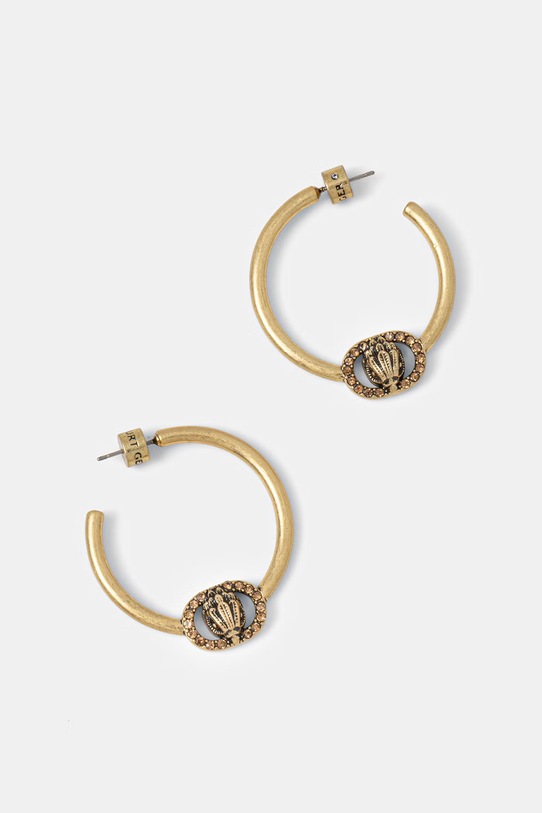 Kurt Geiger London kolczyki damskie metalowe z cyrkonią złoty 5621661429