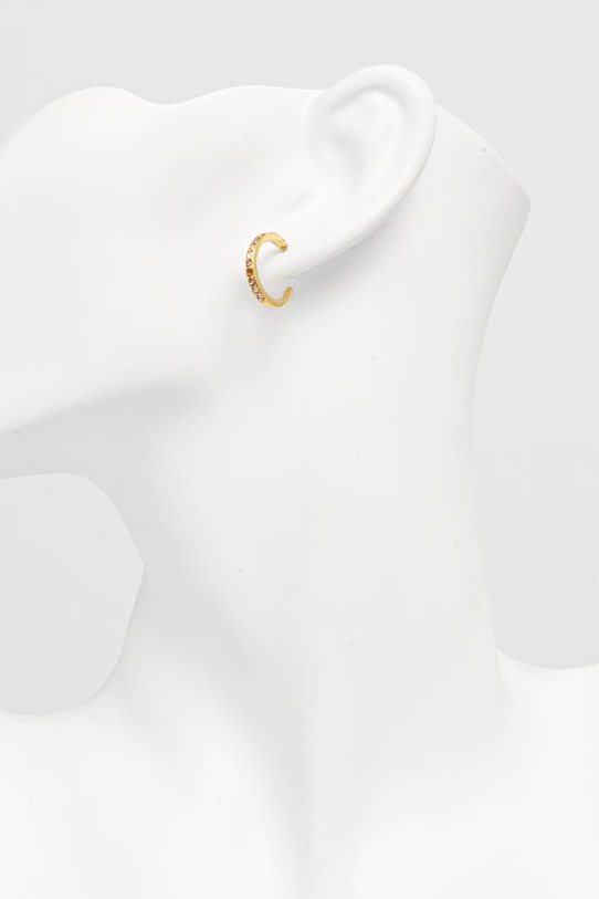 Akcesoria Kurt Geiger London kolczyki damskie metalowe z cyrkonią 5620966429 złoty