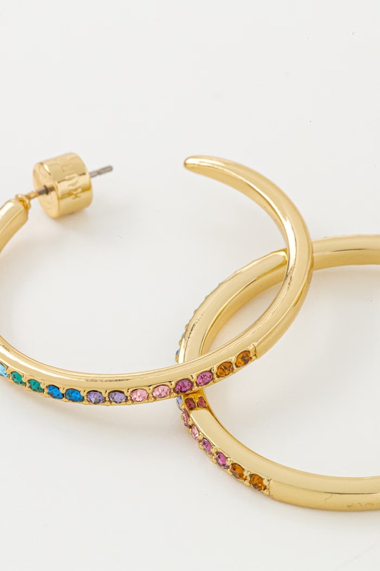 Kurt Geiger London kolczyki damskie metalowe z cyrkonią 5621369429 złoty SS26