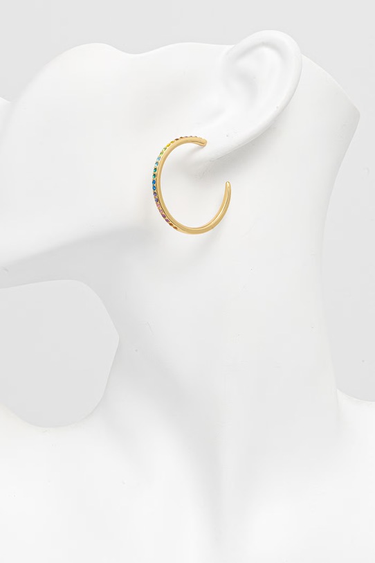 Akcesoria Kurt Geiger London kolczyki damskie metalowe z cyrkonią 5621369429 złoty