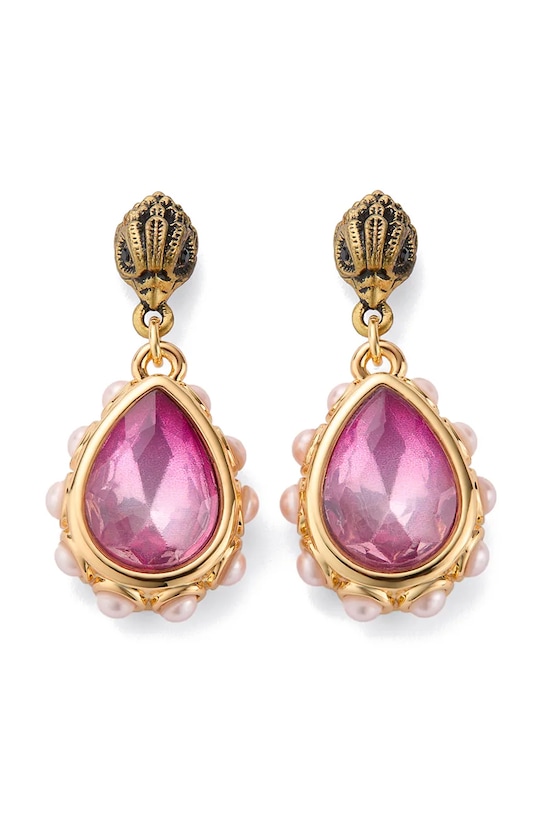 Kurt Geiger London kolczyki damskie metalowe z cyrkonią złoty 5623190429