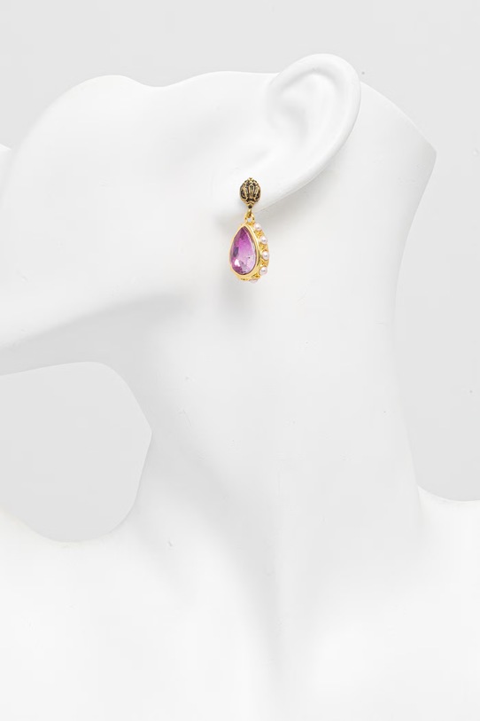 Akcesoria Kurt Geiger London kolczyki damskie metalowe z cyrkonią 5623190429 złoty