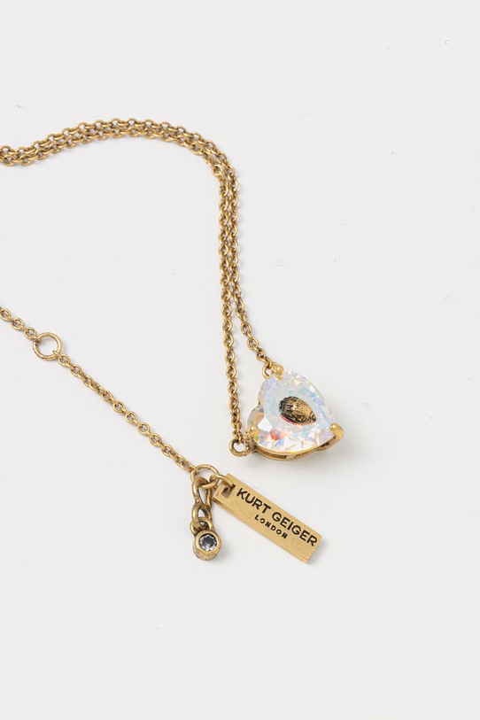 Kurt Geiger London naszyjnik damski metalowy z cyrkonią 5422365429 złoty SS26