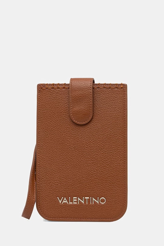 Valentino Bags pokrowiec na telefon damski z imitacji skóry ALEKSANDRA brązowy VPS9W982