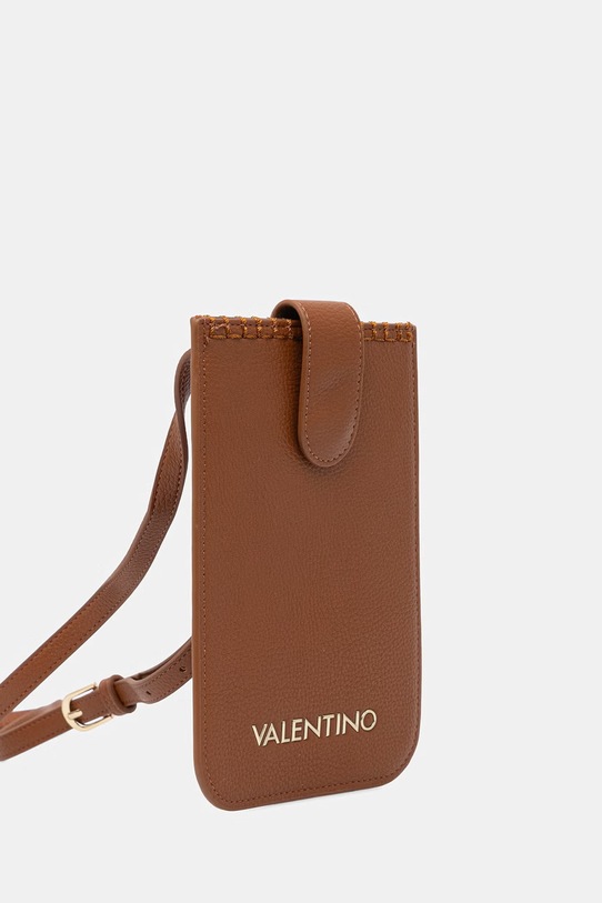 Valentino Bags pokrowiec na telefon damski z imitacji skóry ALEKSANDRA VPS9W982 brązowy SS26