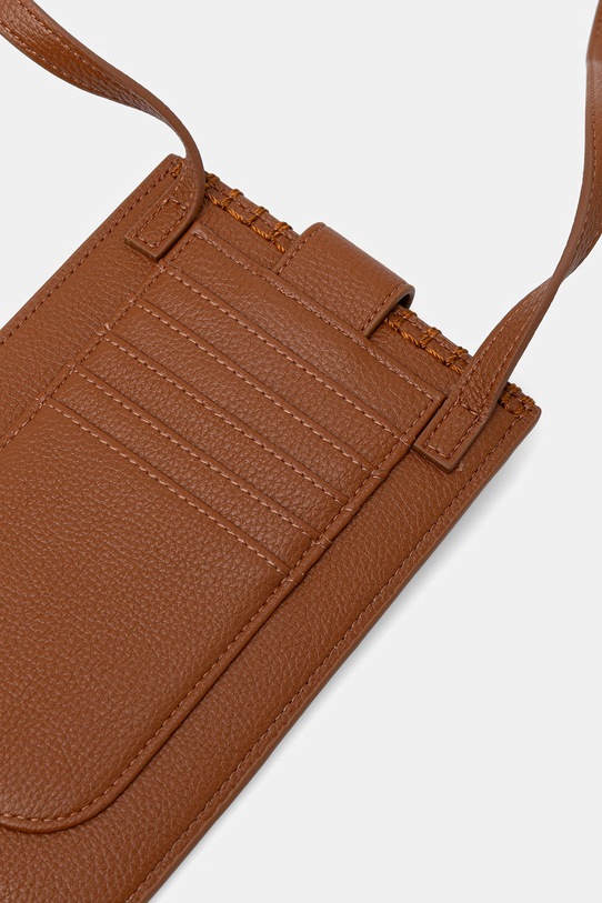 Valentino Bags pokrowiec na telefon damski z imitacji skóry ALEKSANDRA brązowy VPS9W982