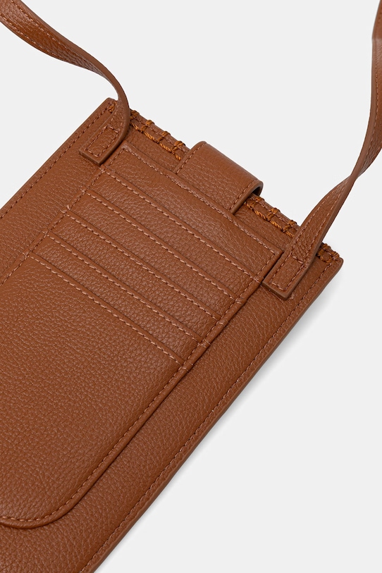 Valentino Bags pokrowiec na telefon damski z imitacji skóry ALEKSANDRA brązowy VPS9W982