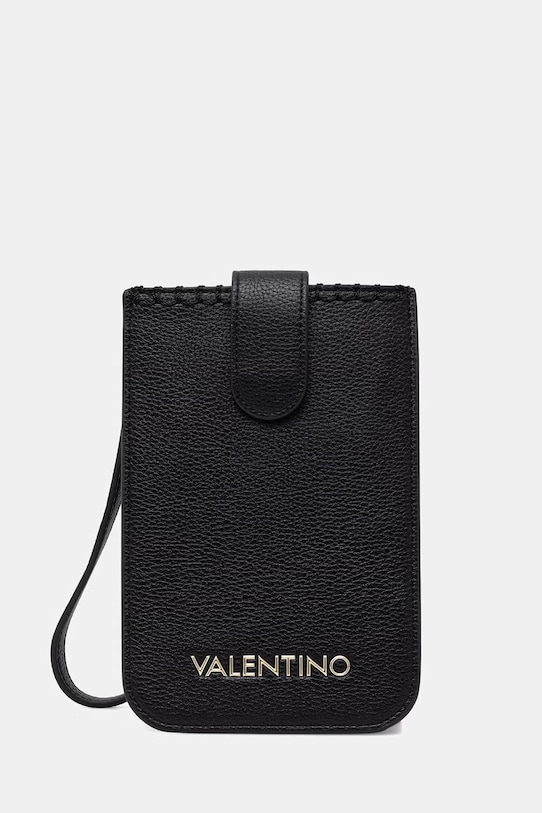 Valentino Bags pokrowiec na telefon damski z imitacji skóry ALEKSANDRA czarny VPS9W982