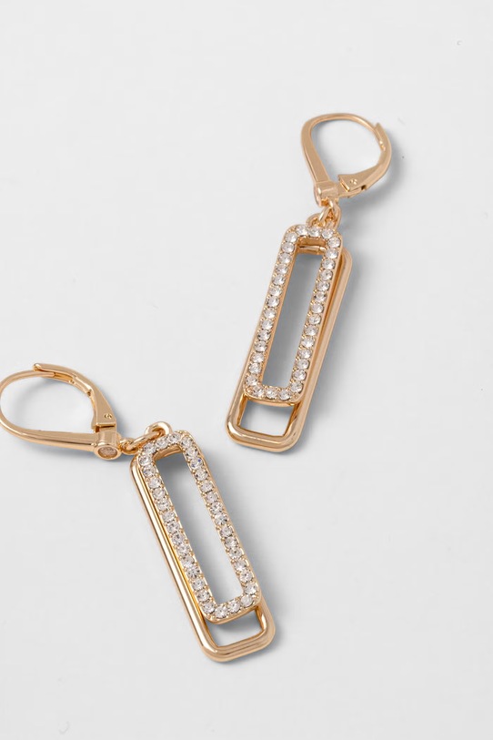 DKNY náušnice dámske kovové zirkónové 04G00910 zlatá SS26