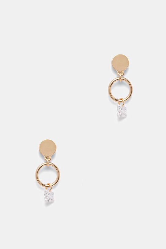 DKNY серьги для женщин из металла с цирконием золотой 04G00904