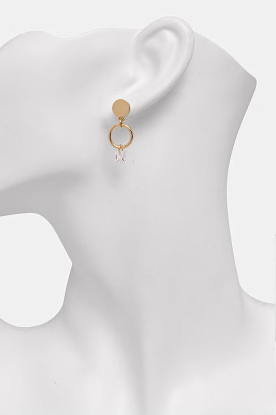 Akcesoria DKNY kolczyki damskie metalowe z cyrkonią 04G00904 złoty