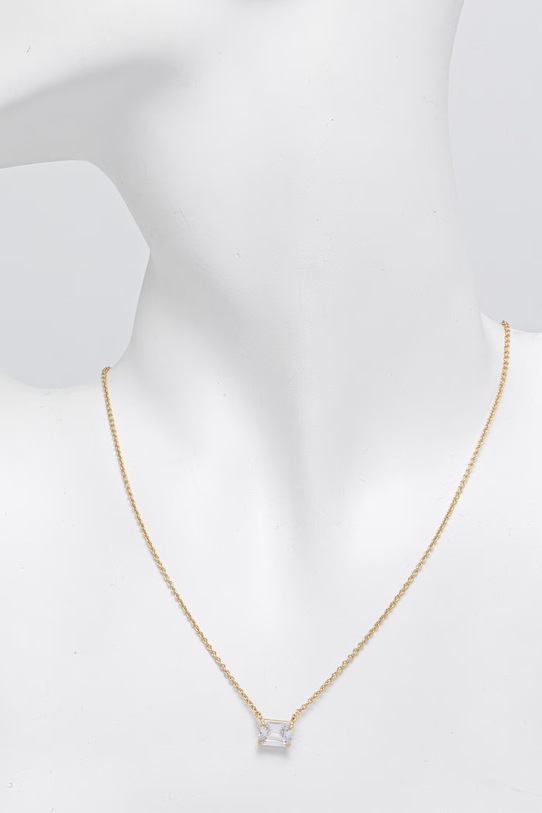 Akcesoria Lauren Ralph Lauren naszyjnik damski metalowy z cyrkonią 14N00795 złoty