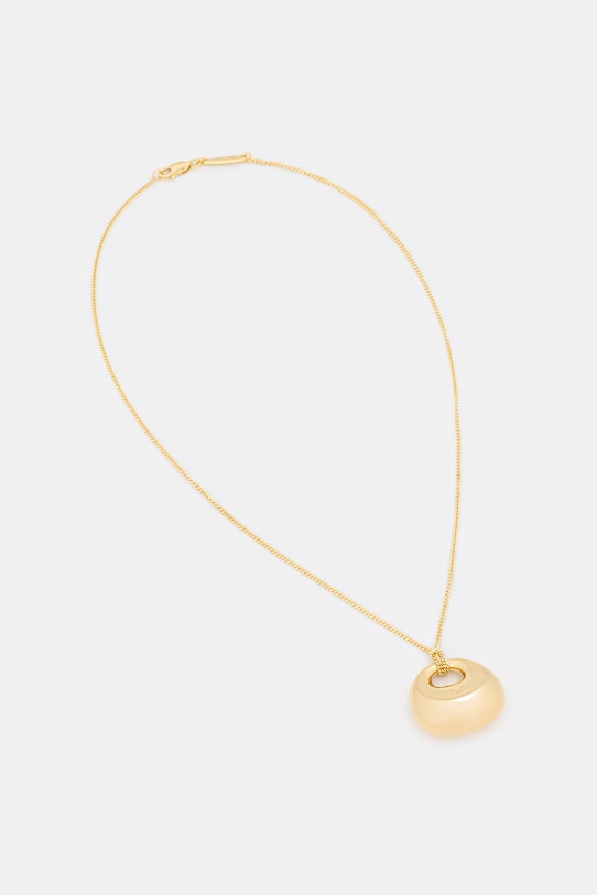 Tom Wood Bao naszyjnik z zawieszką ze srebra pozłacanego damski złoty 101301