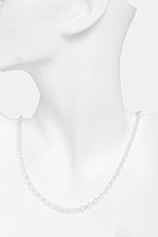 Αξεσουάρ HATTON LABS DIAMOND CUT BELCHER CHAIN M κολιέ ασημένιο γυναικείο HL.W4.396.SL.S20 ασημί