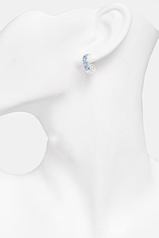 HATTON LABS FACET HOOP EARRINGS kolczyki srebrne HL.W4.642.08.O/S srebrny