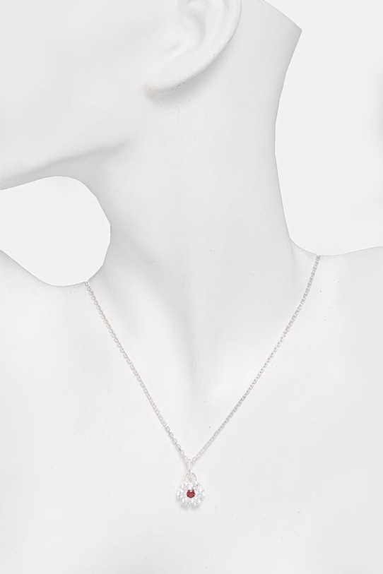 Akcesoria HATTON LABS DAISY PENDANT naszyjnik z zawieszką ze srebra damski HL.S5.169.17.S18 srebrny